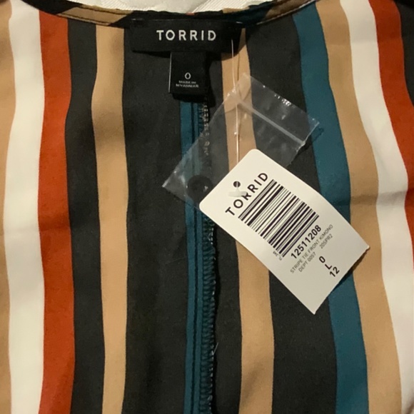 ❤Torrid Striped Chiffon Georgette Kimono, Size 0 - NWT! - Picture 5 of 5
